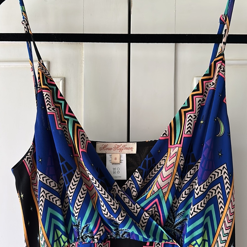 Mara Hoffman Geometric Palm Tree Maxi in Navy - Picture 5 of 5